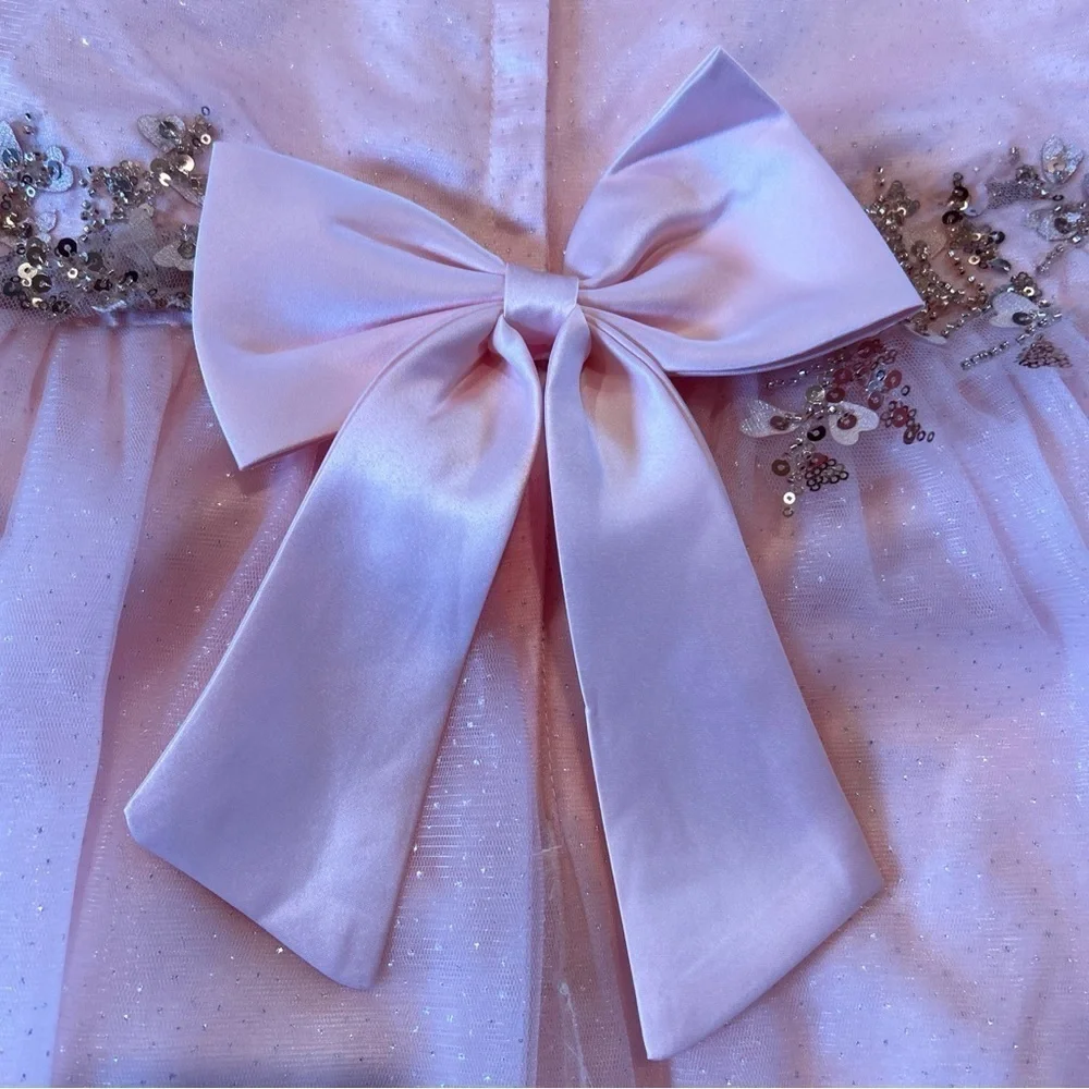 New Light In The Box Girls 11-12 160cm A-Line Hi-Lo Pageant Fancy Pink Dress